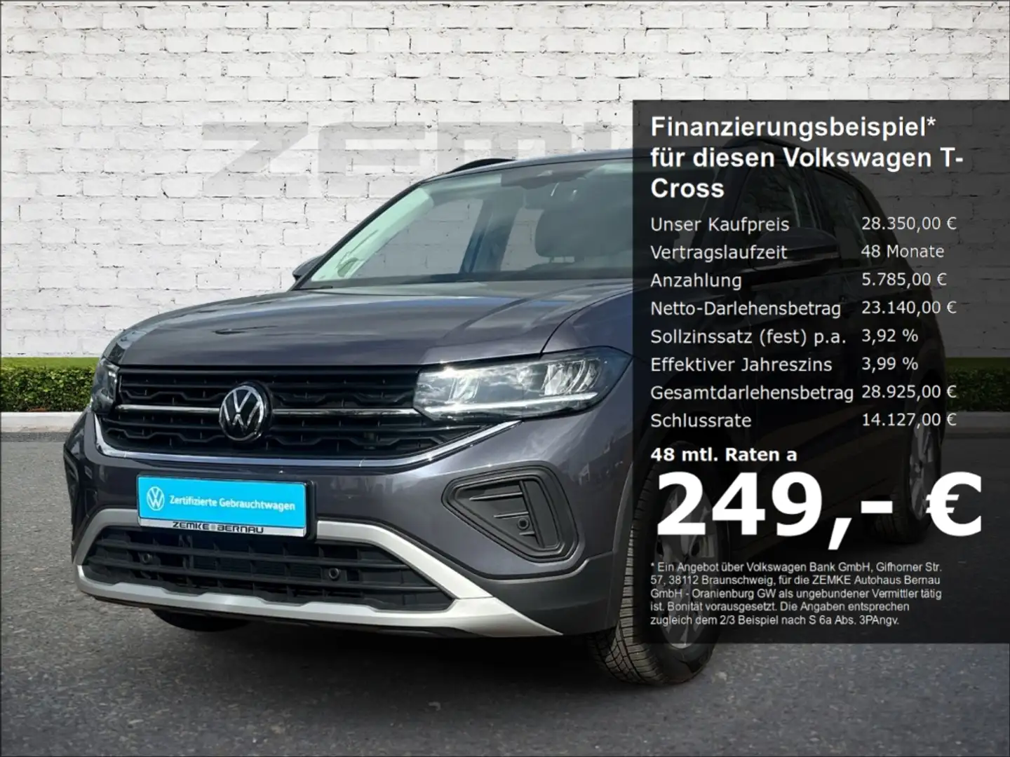 Volkswagen T-Cross 1.0 TSI DSG Life Digitales Cockpit LED ACC Apple C Grijs - 1