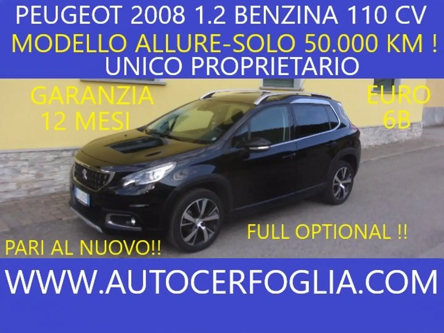 Peugeot 2008 1.2 puretech t Allure SOLO 50.000 KM !!! Zwart - 1