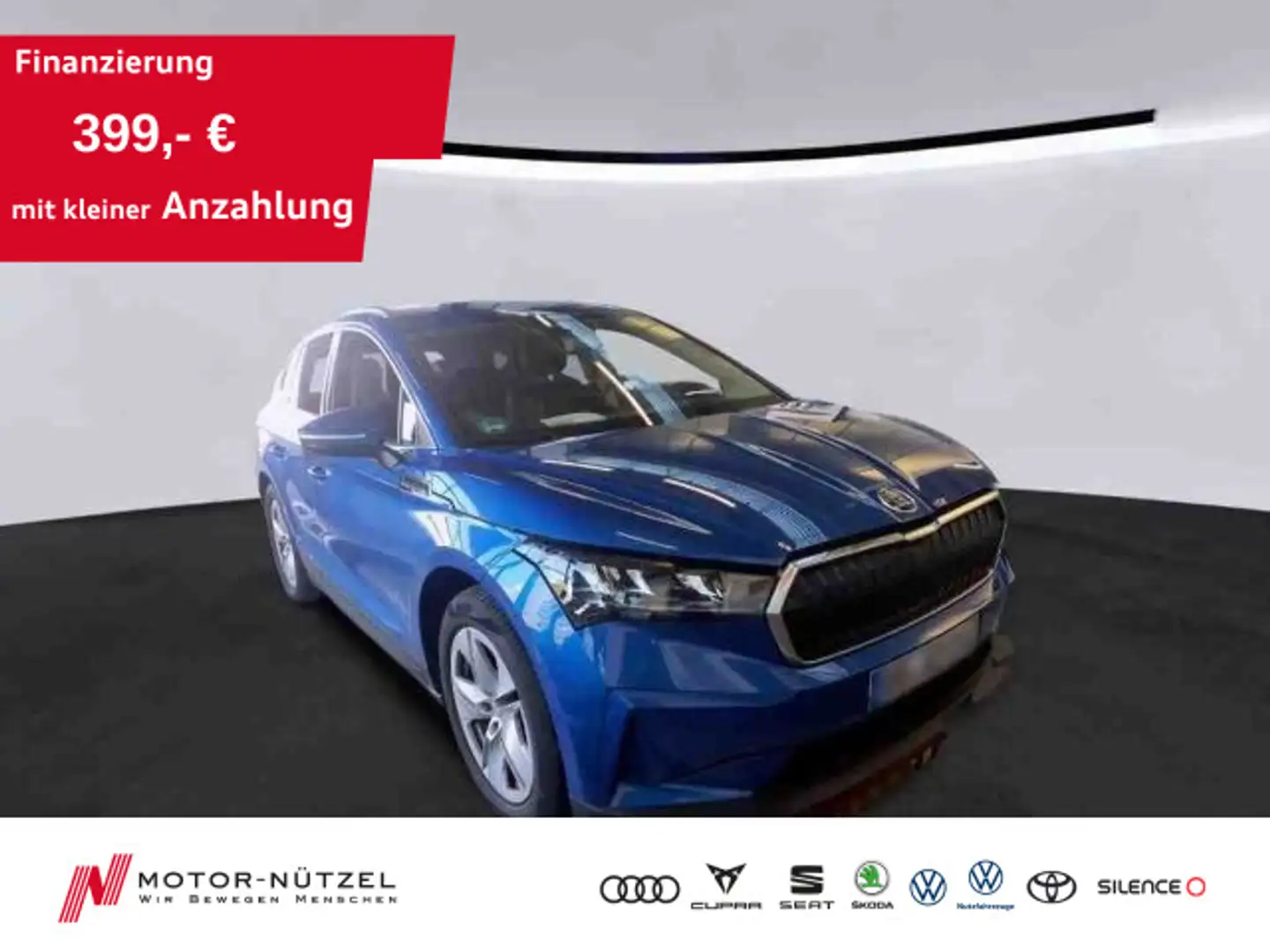 Skoda Enyaq iV 80 SUITE LEDER+LED+NAVI+AHK+ACC+SHZ+HuD Blau - 1