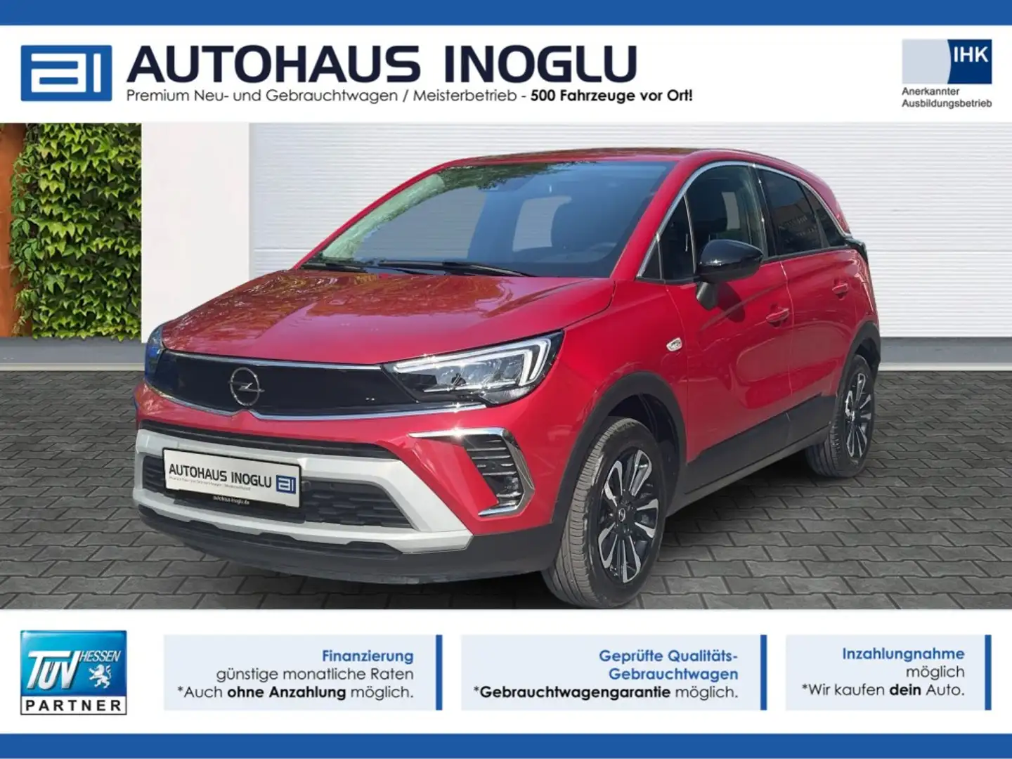 Opel Crossland 1.2 AT*Elegance*Navi*Kamera*LED*AGR Rot - 1