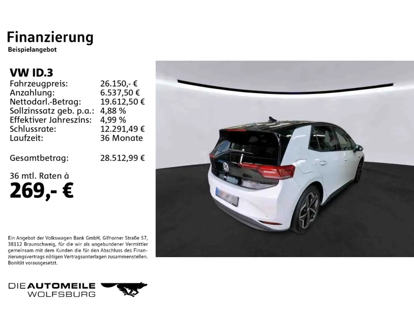 Volkswagen ID.3 Pro Performance Matrix/ACC Weiß - 2