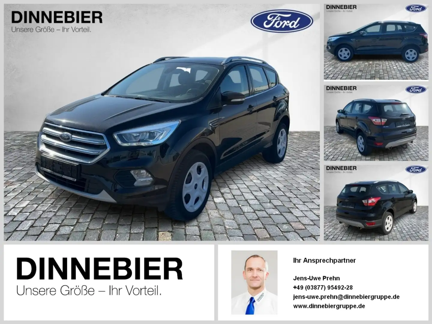 Ford Kuga 1.5EB *NAVI*PDC-hi*SHZ*LRH* DynLi KeyLess Schwarz - 1