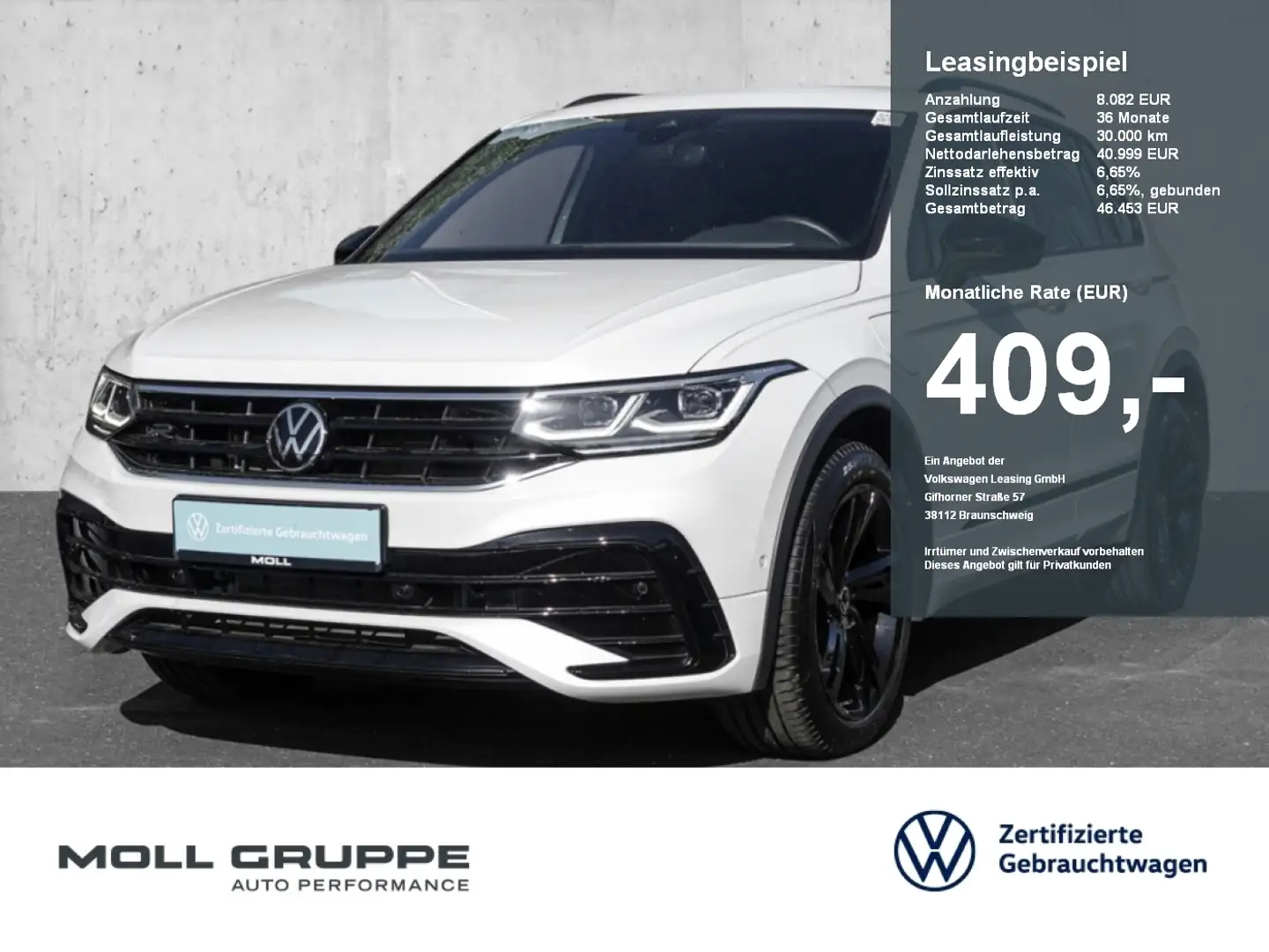 Volkswagen Tiguan 1.4 eTSI eHybrid DSG R-Line NAVI LED LM Weiß - 1