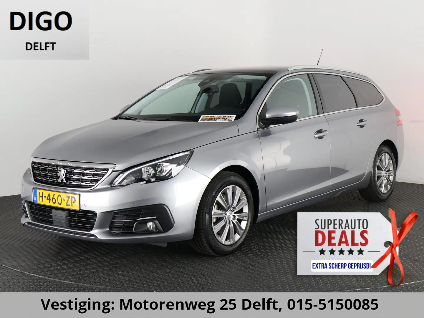 Peugeot 308 SW 1.2 PREMIUM 1e EIG.NL- PANODAK GARANTIE TOT 203 Grijs - 1
