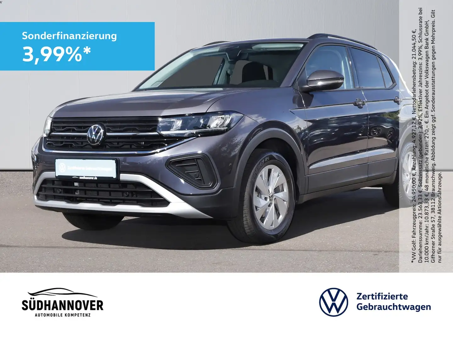 Volkswagen T-Cross Life 1.0 TSI NAVI+LED+SHZ+PDC+GRA Grau - 1