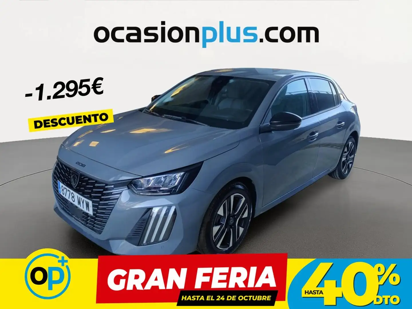 Peugeot 208 1.2 Puretech S&S Allure 100 Gris - 1