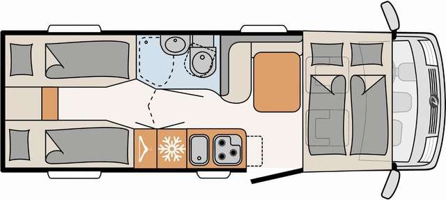 Dethleffs Globebus I 6 Einzelbetten#Standklima#TV