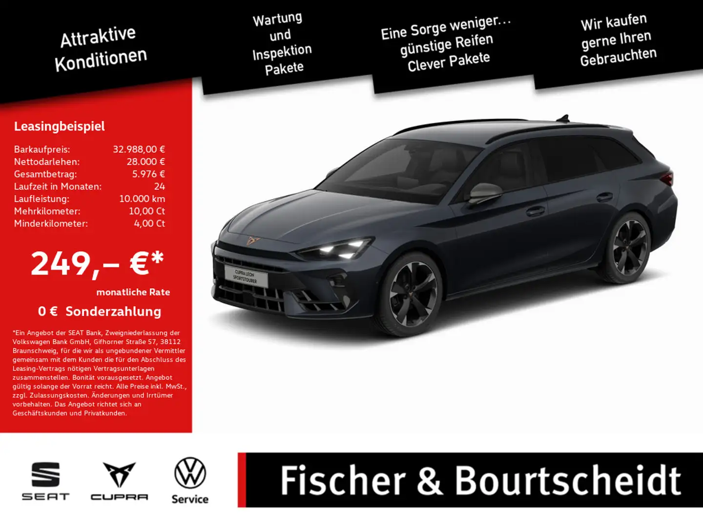 CUPRA Leon Sportstourer 1.5 eTSI 110 kW FACEL. LED Grau - 1