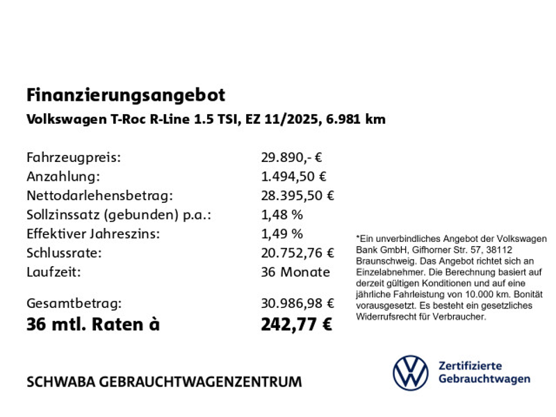 Volkswagen T-Roc R-Line 1.5 TSI DSG — photo 4