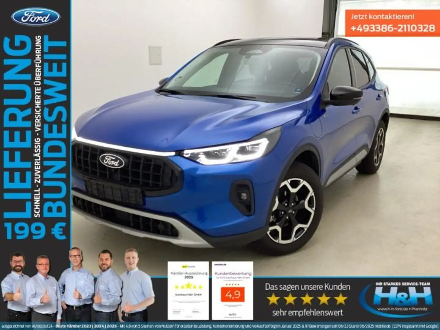 Ford Kuga 2.5 Plug-in-Hybrid Active X Matrix+AHK+B&O Blau - 1