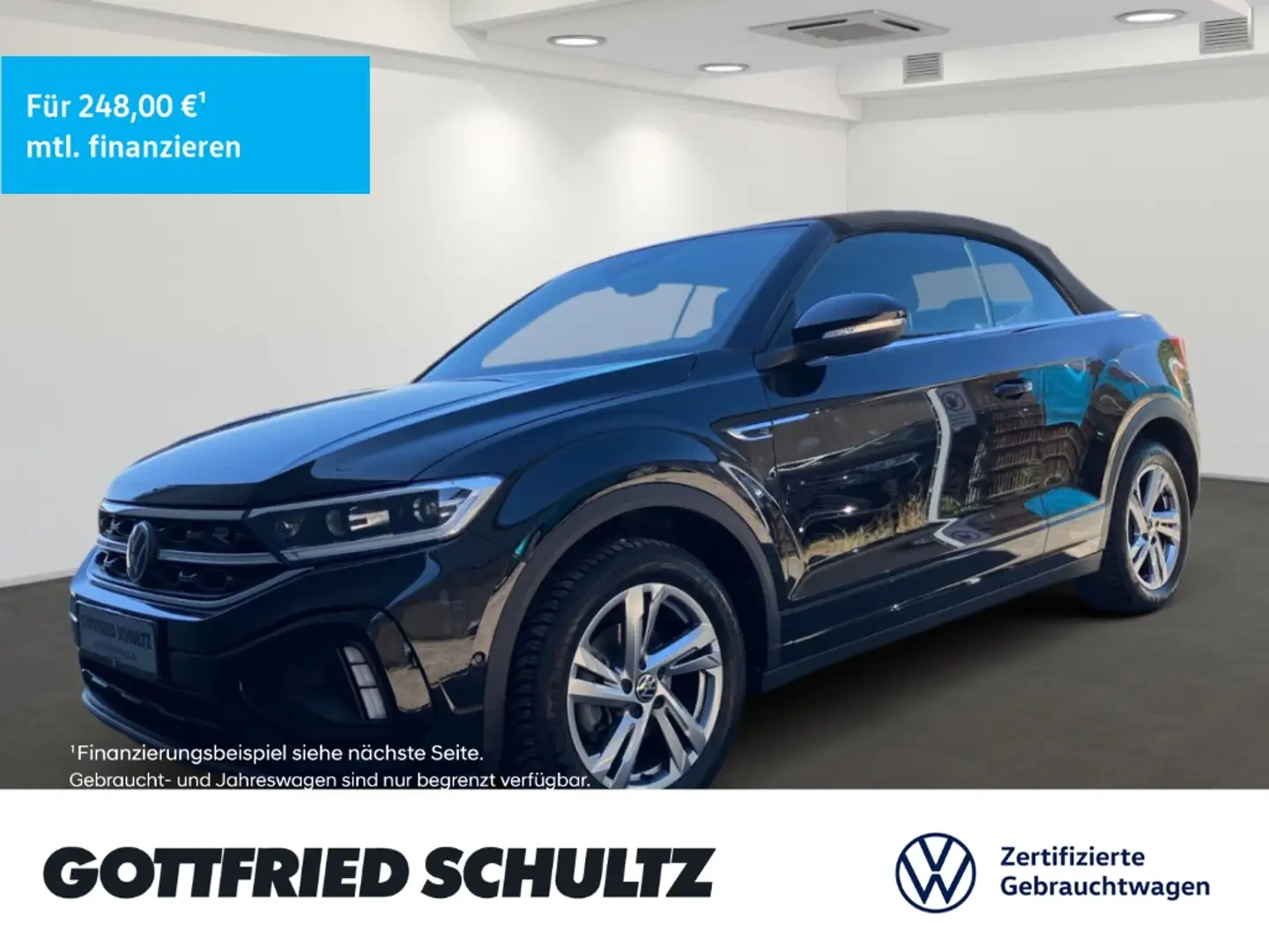 Volkswagen T-Roc Cabrio R-Line 1.5 DSG NAVI ACC CARPLAY SHZ DAB AMB Schwarz - 1