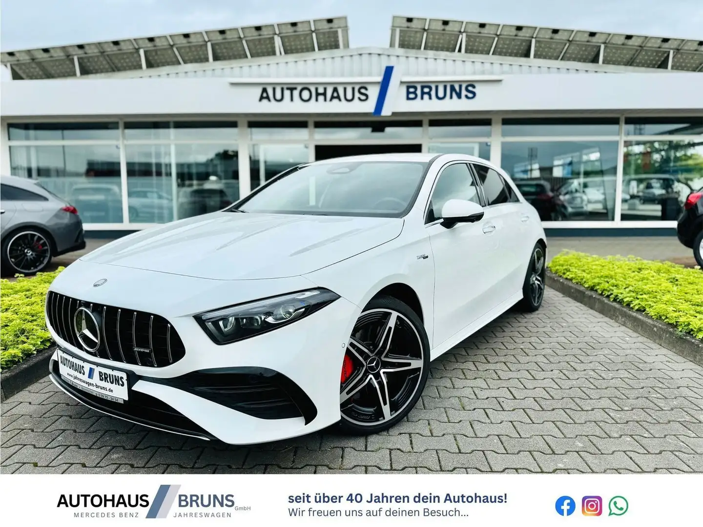 Mercedes-Benz A 35 AMG 4M, 360°, Winter-Pack., Totw., Multibeam, AHK, PTS Weiß - 1