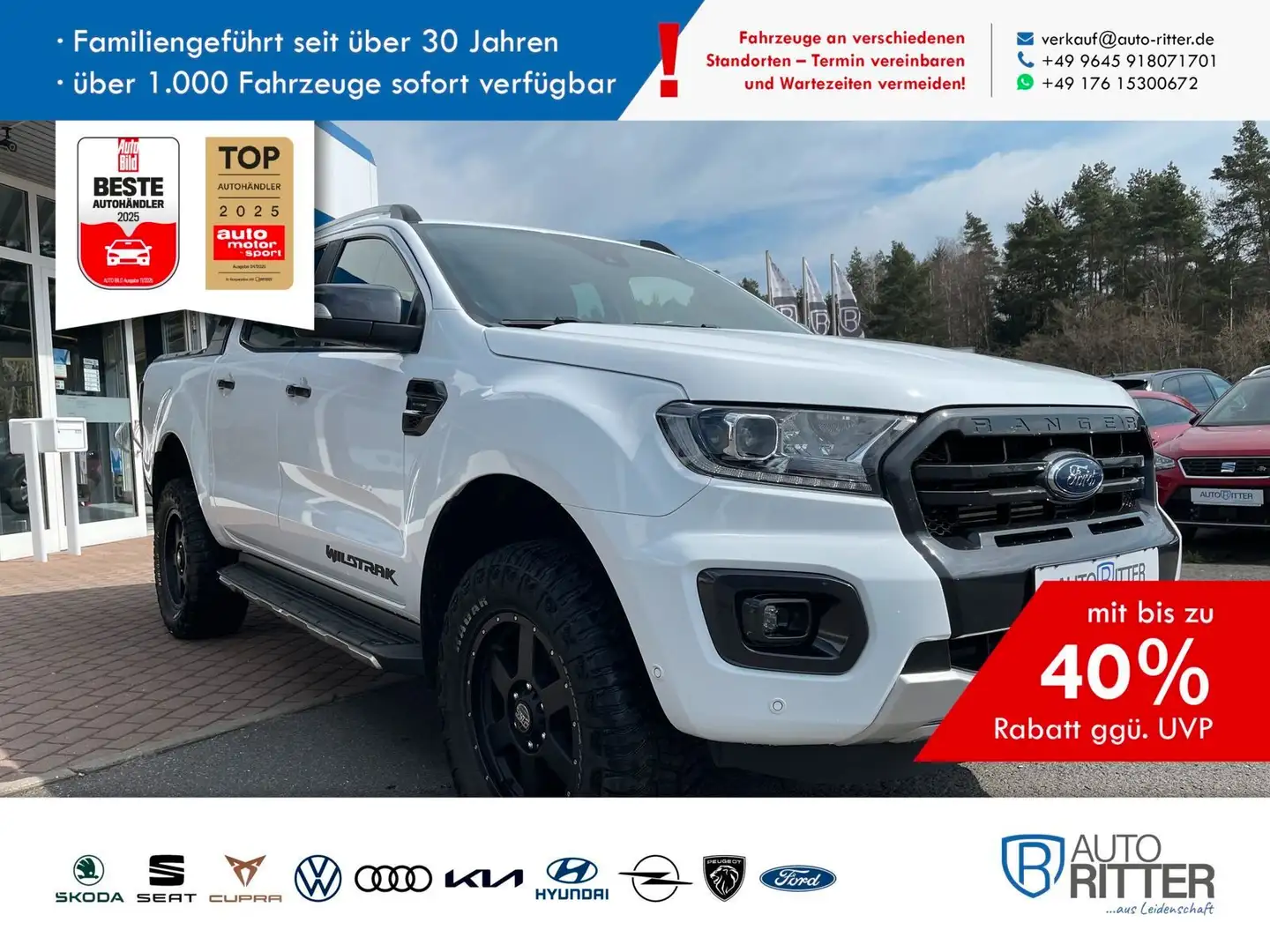 Ford Ranger 2.0 TDCi Panther Wildtrack 4x4 Doppelk... Weiß - 1
