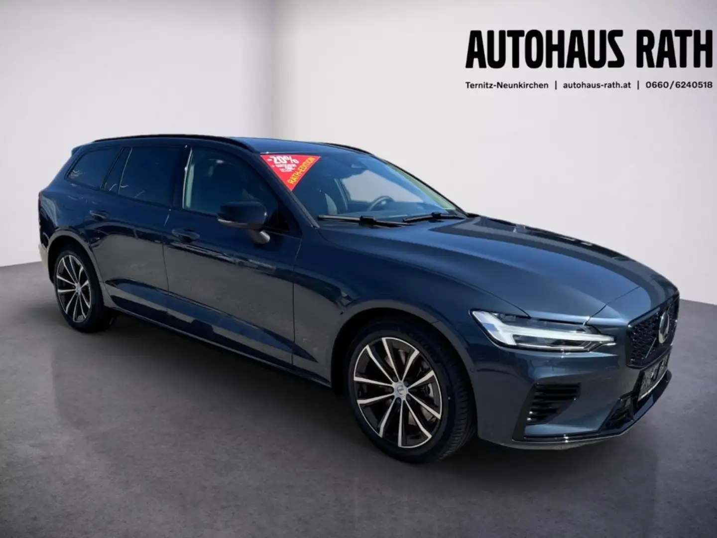 Volvo V60 Plus, T6 AWD Plug-in Hybrid, Elektrisch/Benzin Blau - 2