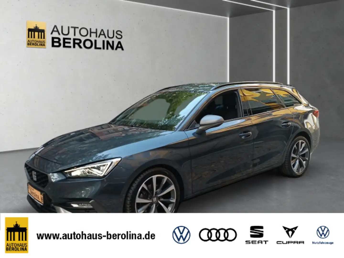 SEAT Leon ST 1.5 eTSI FR DSG *ACC*LED*NAV+*R-CAM*SHZ* Grijs - 1