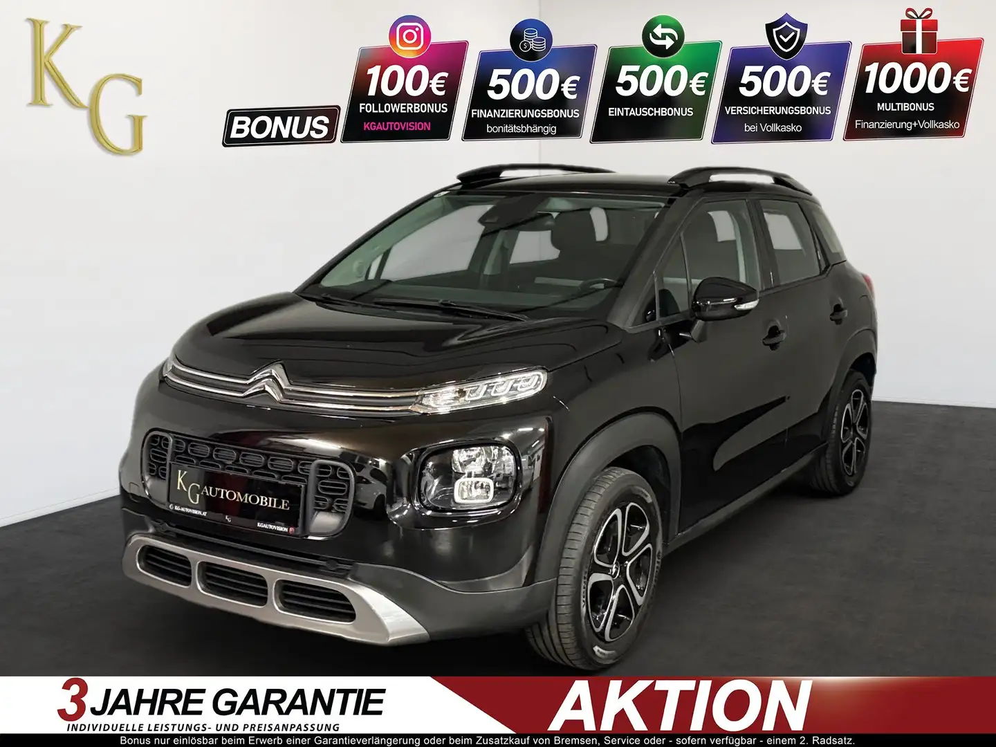 Citroen C3 Aircross 1.2 PureTech 110 Feel Start&Stop ab ca. 86€ monat Schwarz - 1