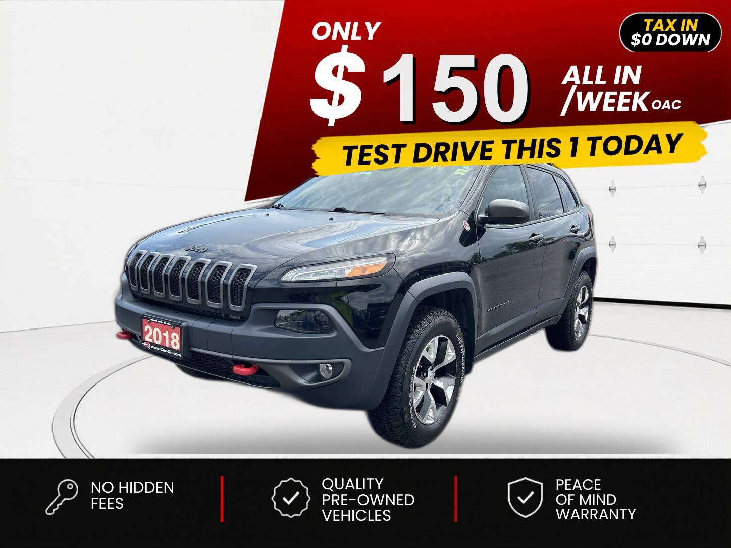 Black 2018 Jeep Cherokee SUV / Crossover Four-Wheel Drive Automatic