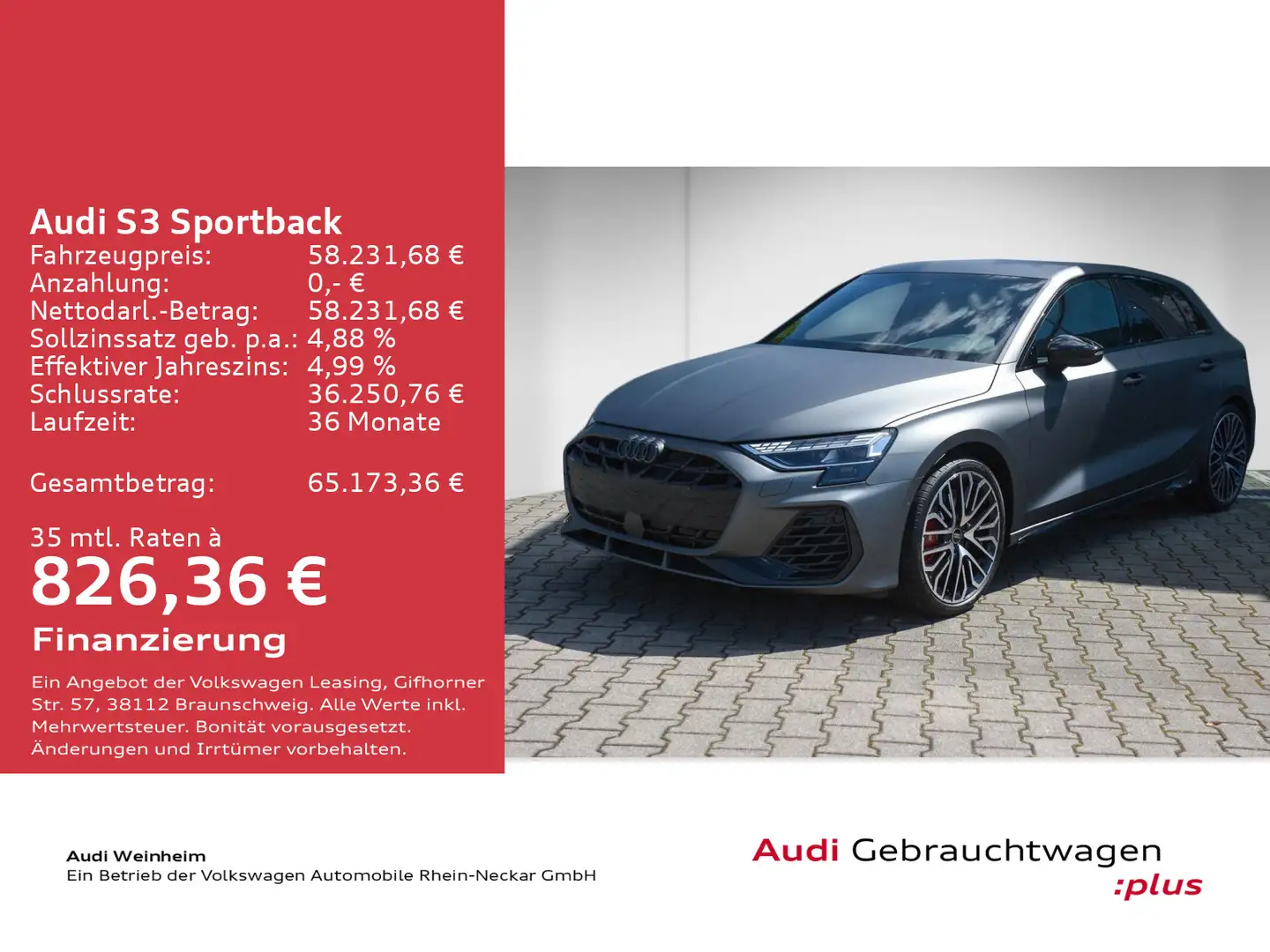 Audi S3 2.0 TFSI Navi Sound Matrix uvm Grau - 2