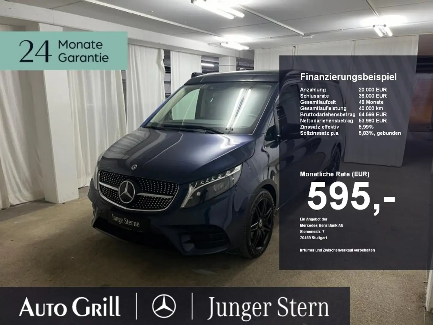 Mercedes-Benz Marco Polo V 220d  AMG 3200km Küche AIRMATIC 360 Blauw - 1