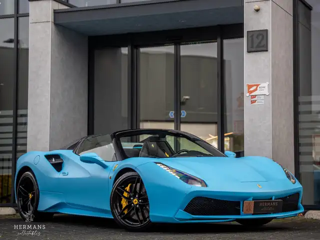 Ferrari 488 3.9 Spider HELE / Carbon / Blu Pozzi / Dealer main