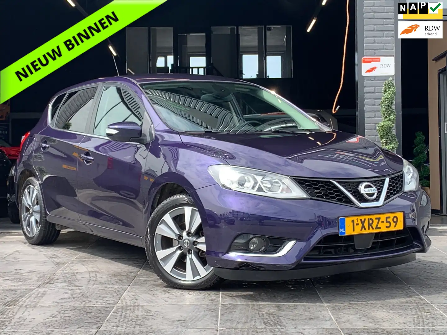 Nissan Pulsar 1.2 DIG-T Tekna|Airco|Navi|Leer|Camera|NAP|APK Modrá - 1