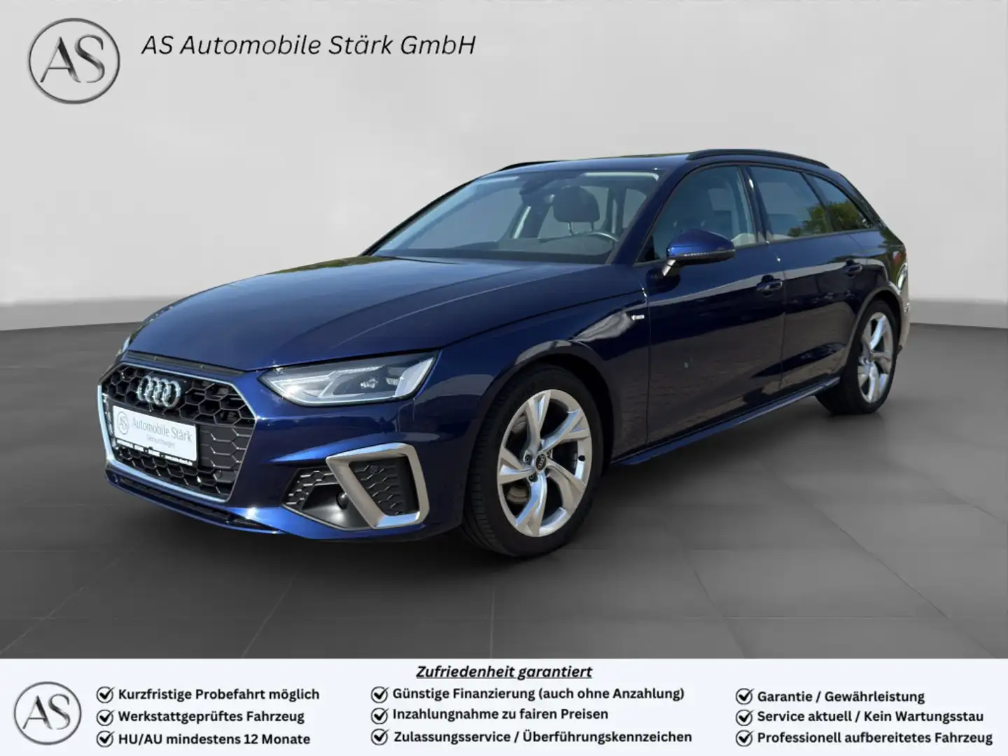 Audi A4 35 TFSI S line+Sportfahrwerk+LED+Pano+AHK+DAB Blauw - 1