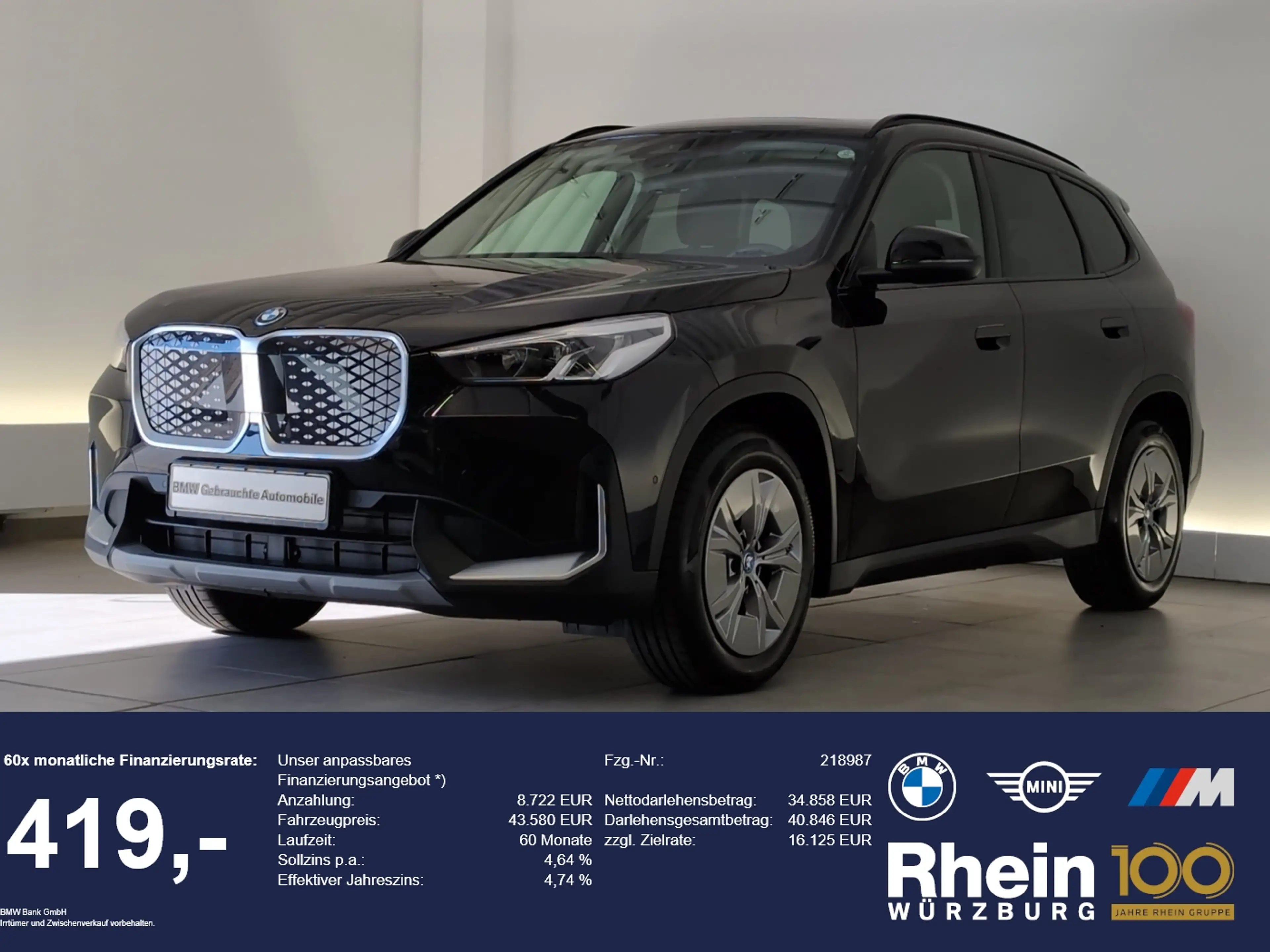 BMW iX1 eDrive20 Navi/LED/AHK/RFK/Pano/ACC/DAB