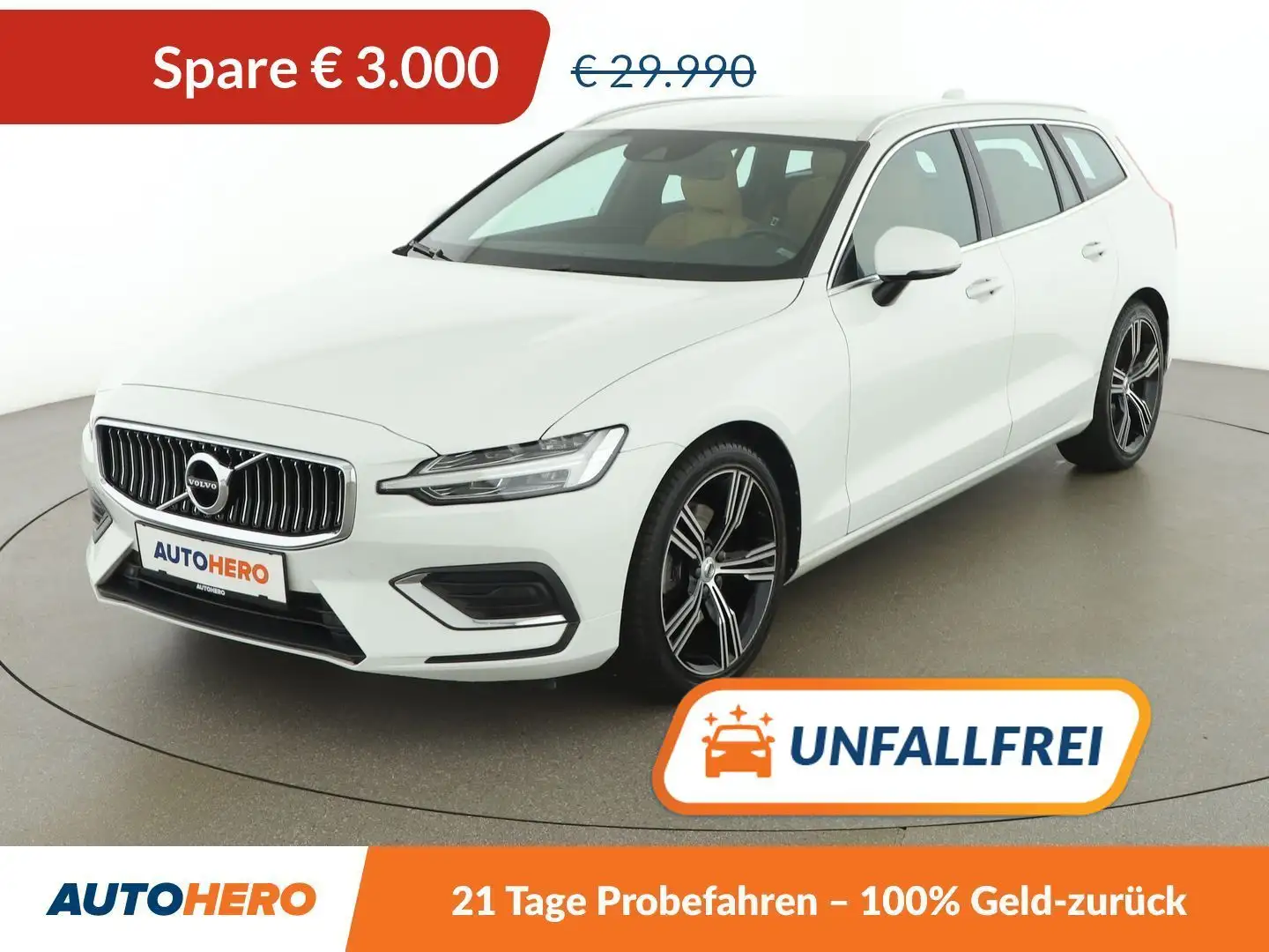 Volvo V60 2.0 D4 Inscription Aut. *LED*ACC*SPUR*TOT*CAM* Blanc - 1