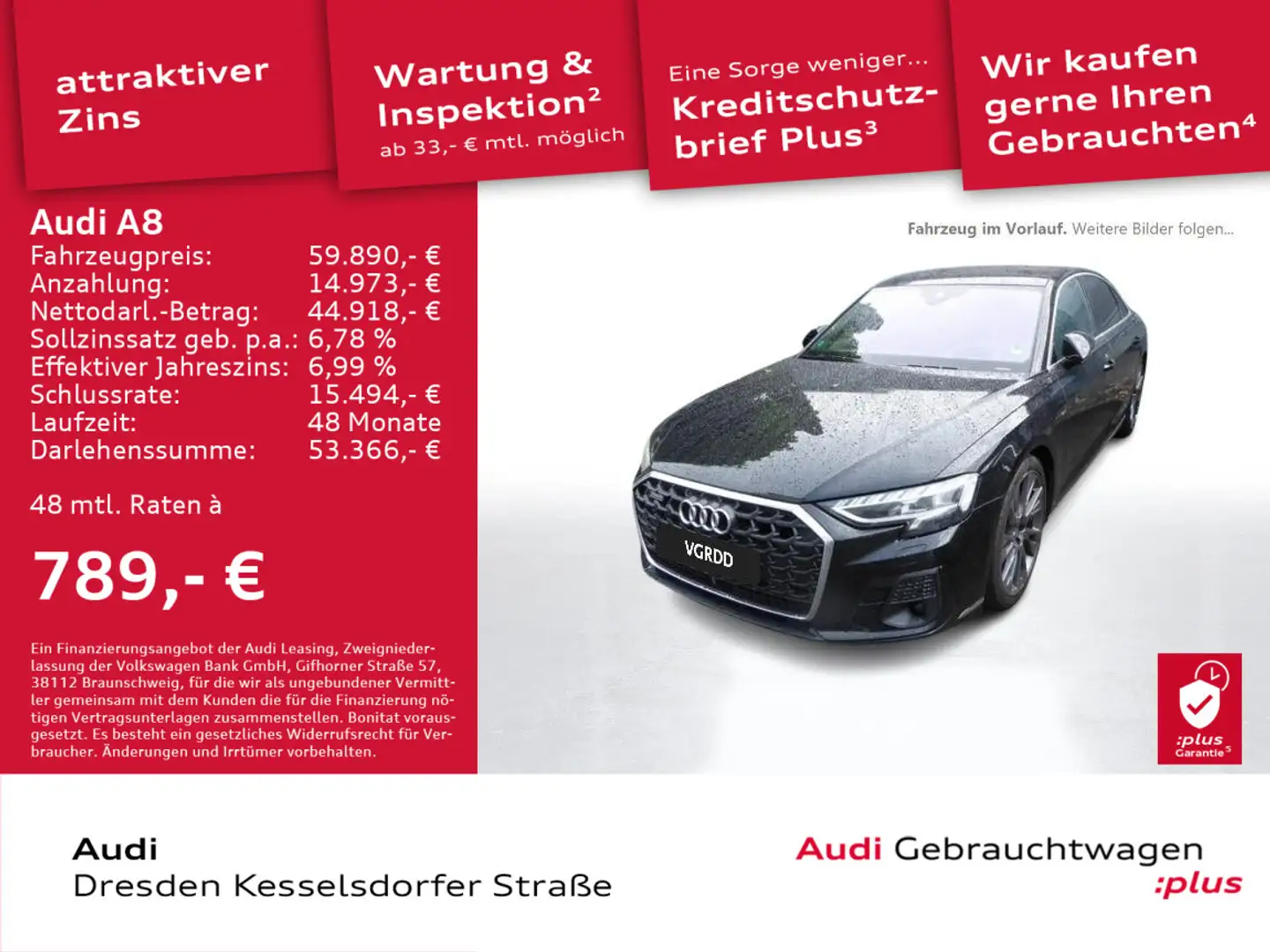 Audi A8 50 TDI quattro 210(286) kW(PS) tiptronic Schwarz - 1