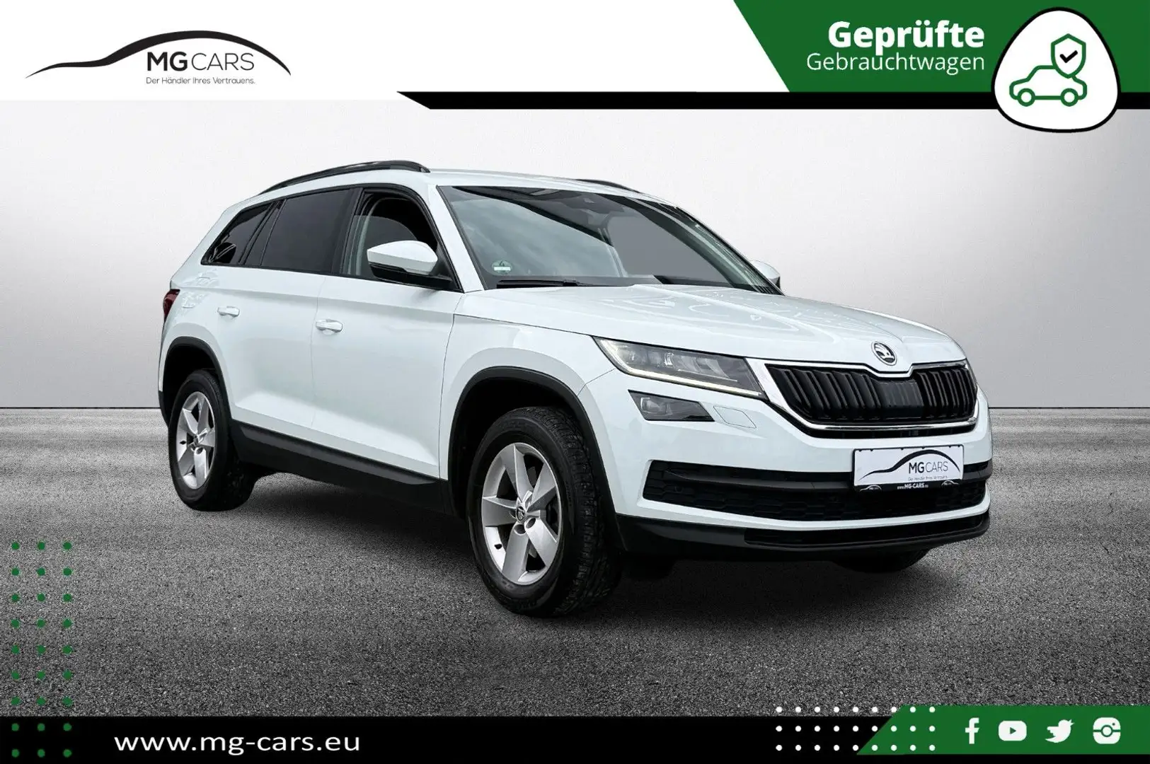Skoda Kodiaq ~4x4~DSG-Automatik~Navi~ACC~AHK~8-Fach~Top Weiß - 1
