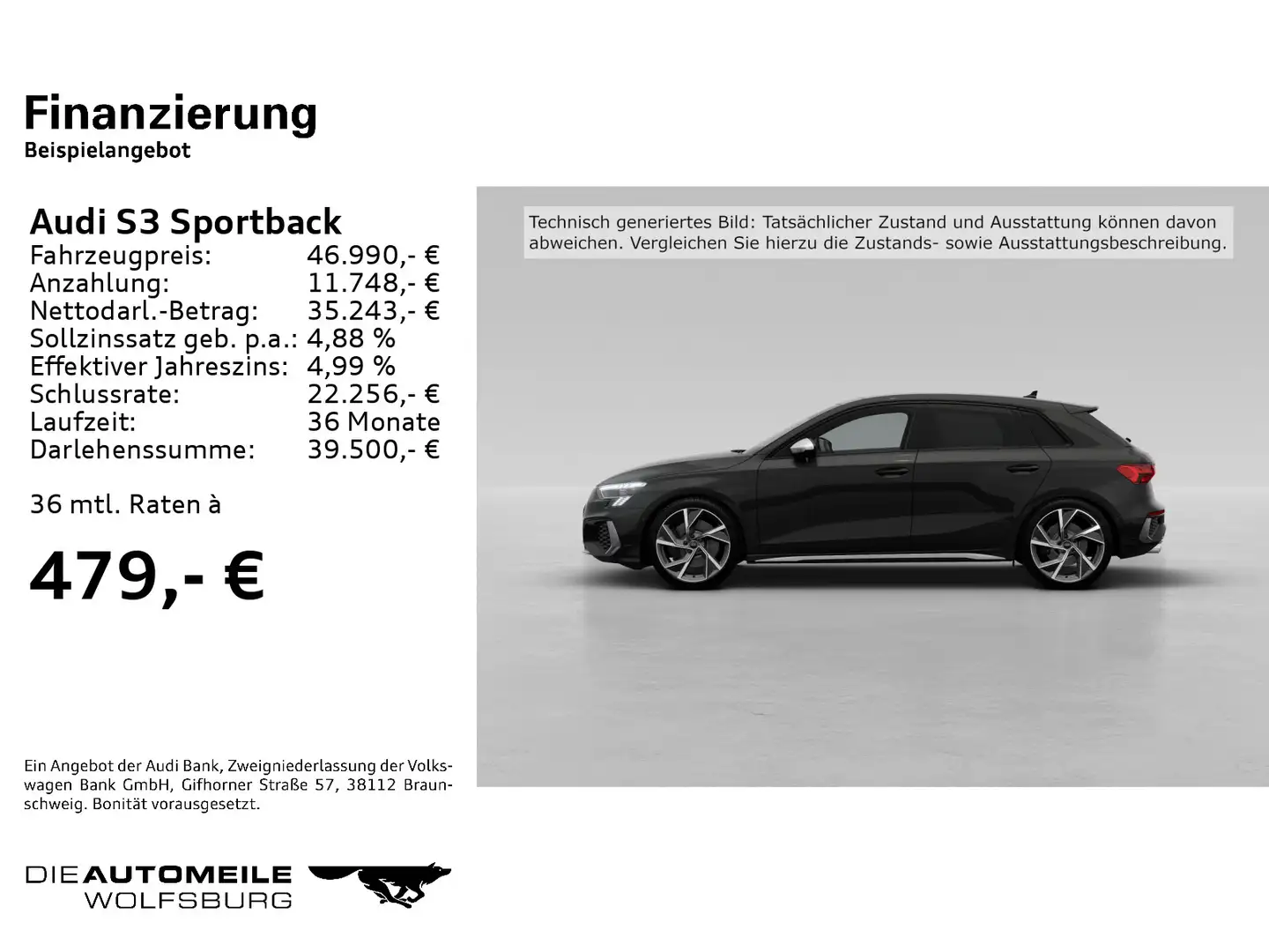 Audi S3 2.0 TFSI S-tronic quattro Pano/LED/ Schwarz - 2