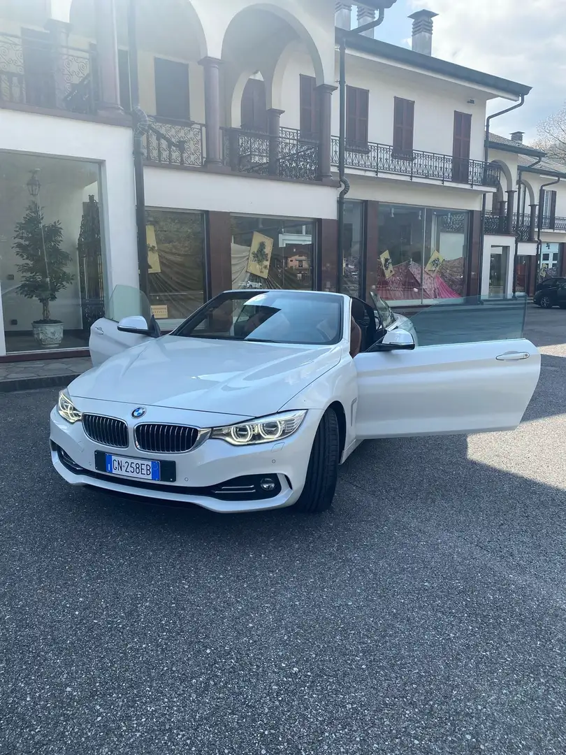 BMW 420 420d Cabrio Luxury Line euro 6b Bianco - 2