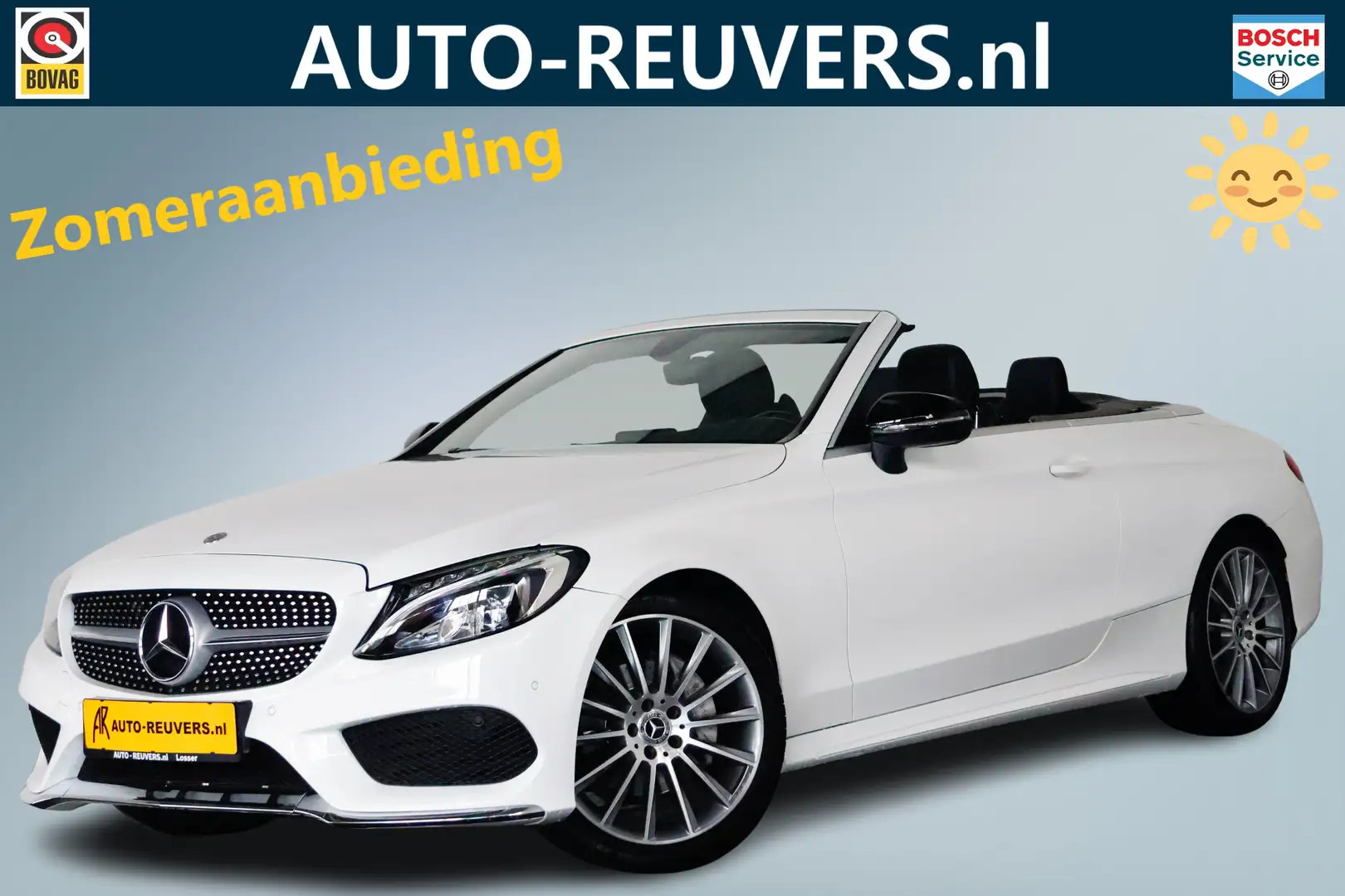 Mercedes-Benz C 200 Cabrio AMG Line / Leder / LED / Camera / Trekhaak Wit - 1