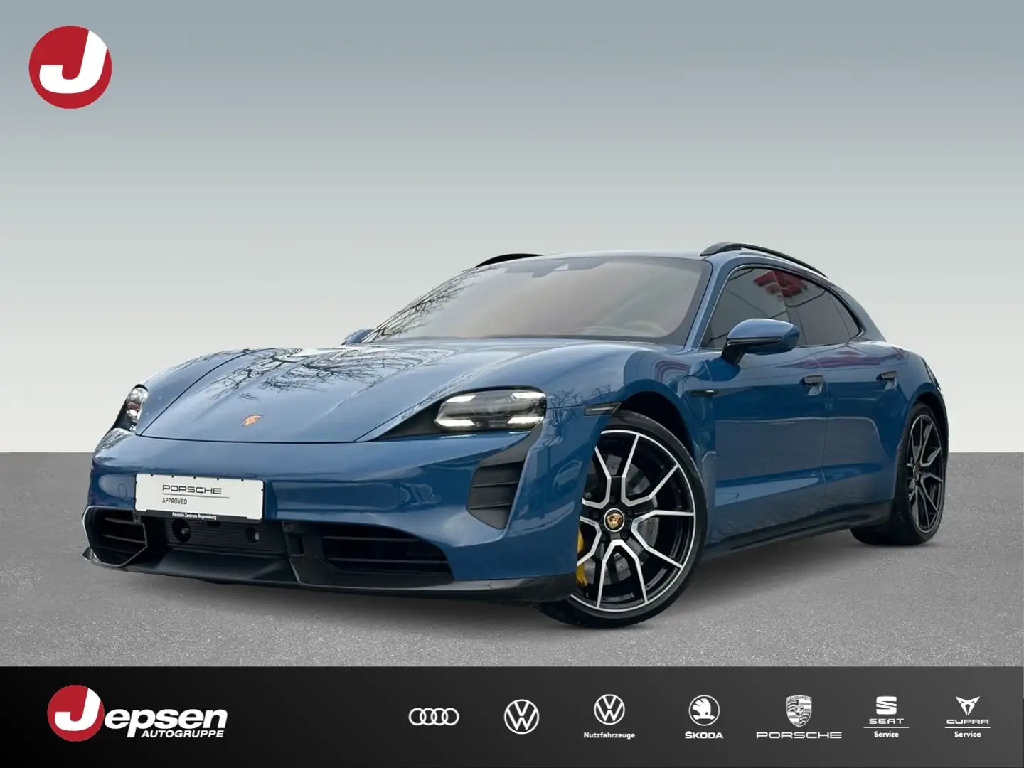 Porsche Taycan Turbo S Sport Turismo Burmester PANO LED Albastru - 1