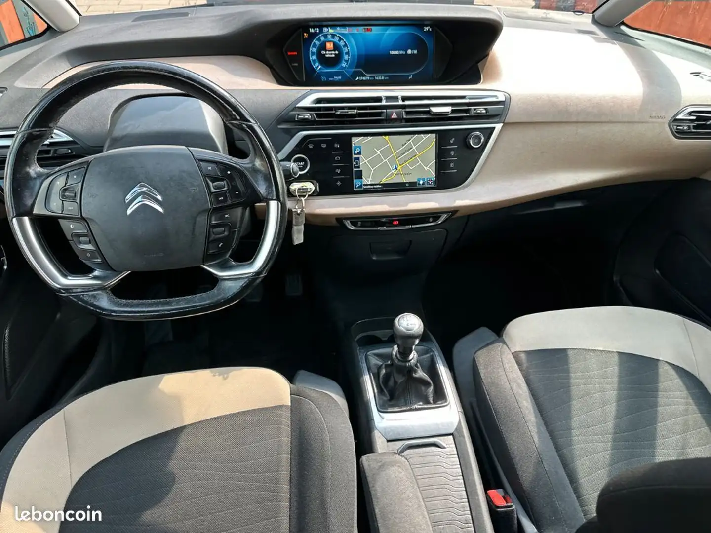 Citroen C4 Picasso 1.6 e-hdi gps Blanc - 2