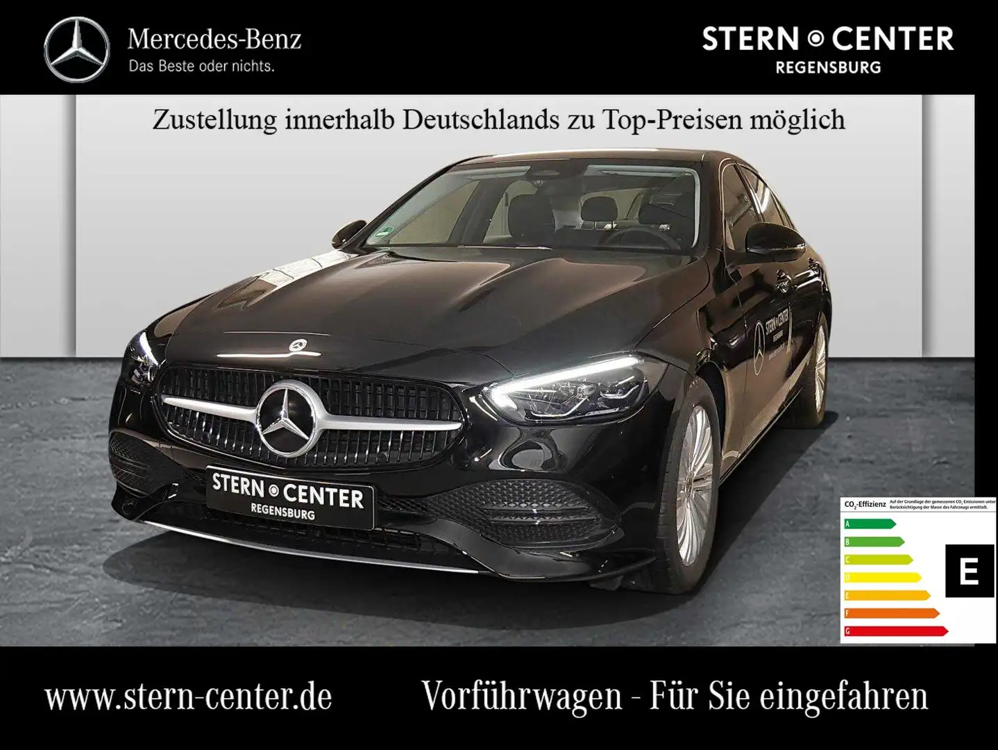Mercedes-Benz C 180 Limo+MBUX NAVI PREMIUM+LED+17"+THERMATIC++ Чорний - 1