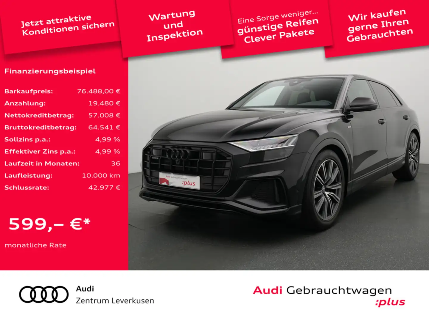 Audi Q8 competition plus CARBON AHK LUFT RAUTE MAT Schwarz - 1