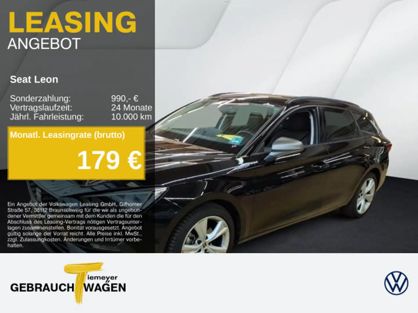 SEAT Leon Sportstourer 1.5 eTSI DSG FR MATRIX NAVI+ P Schwarz - 1