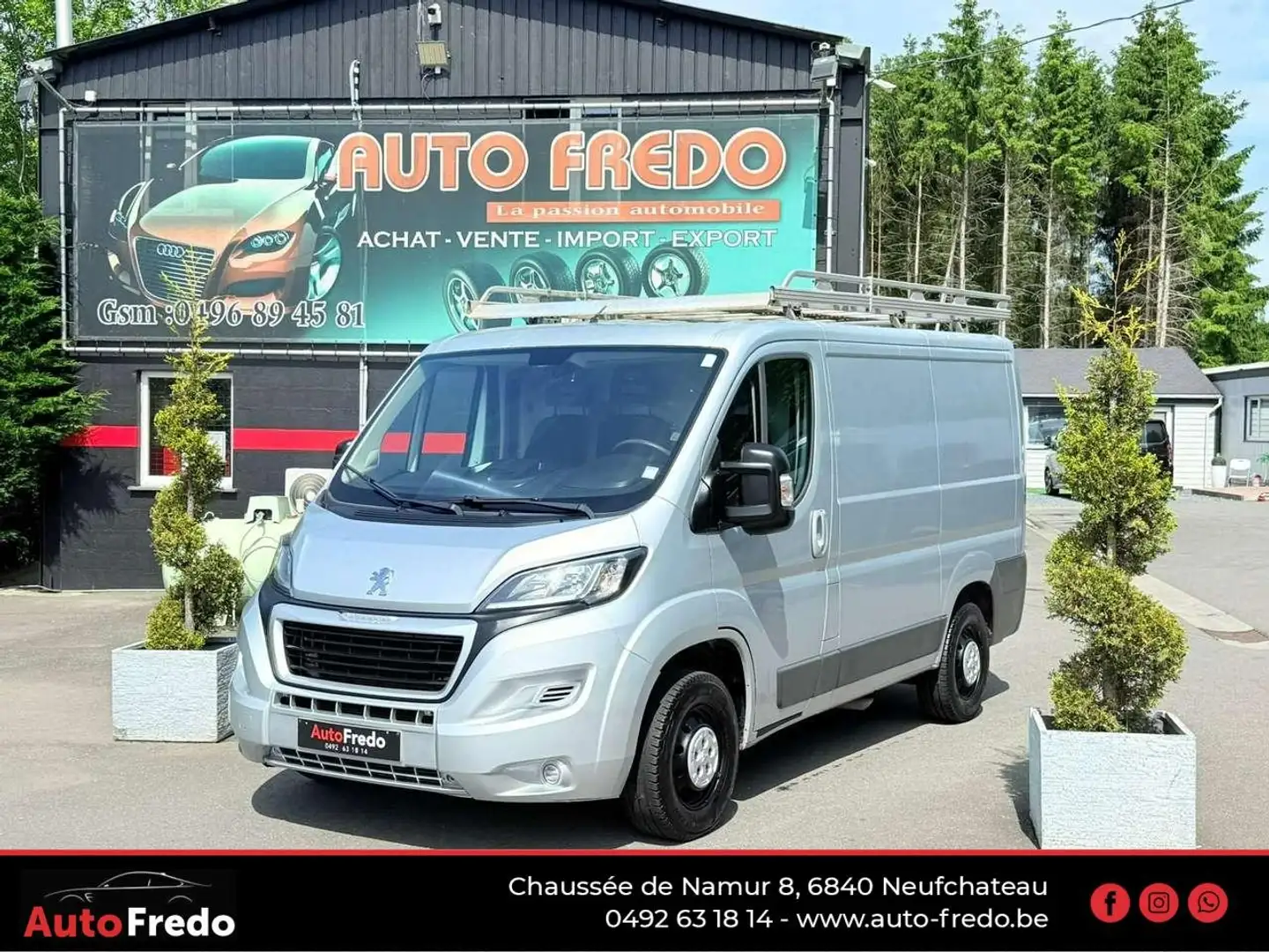 Peugeot Boxer 2.0 BlueHDi L1H1 * tva * Galerie de toit * Gps * Gris - 1