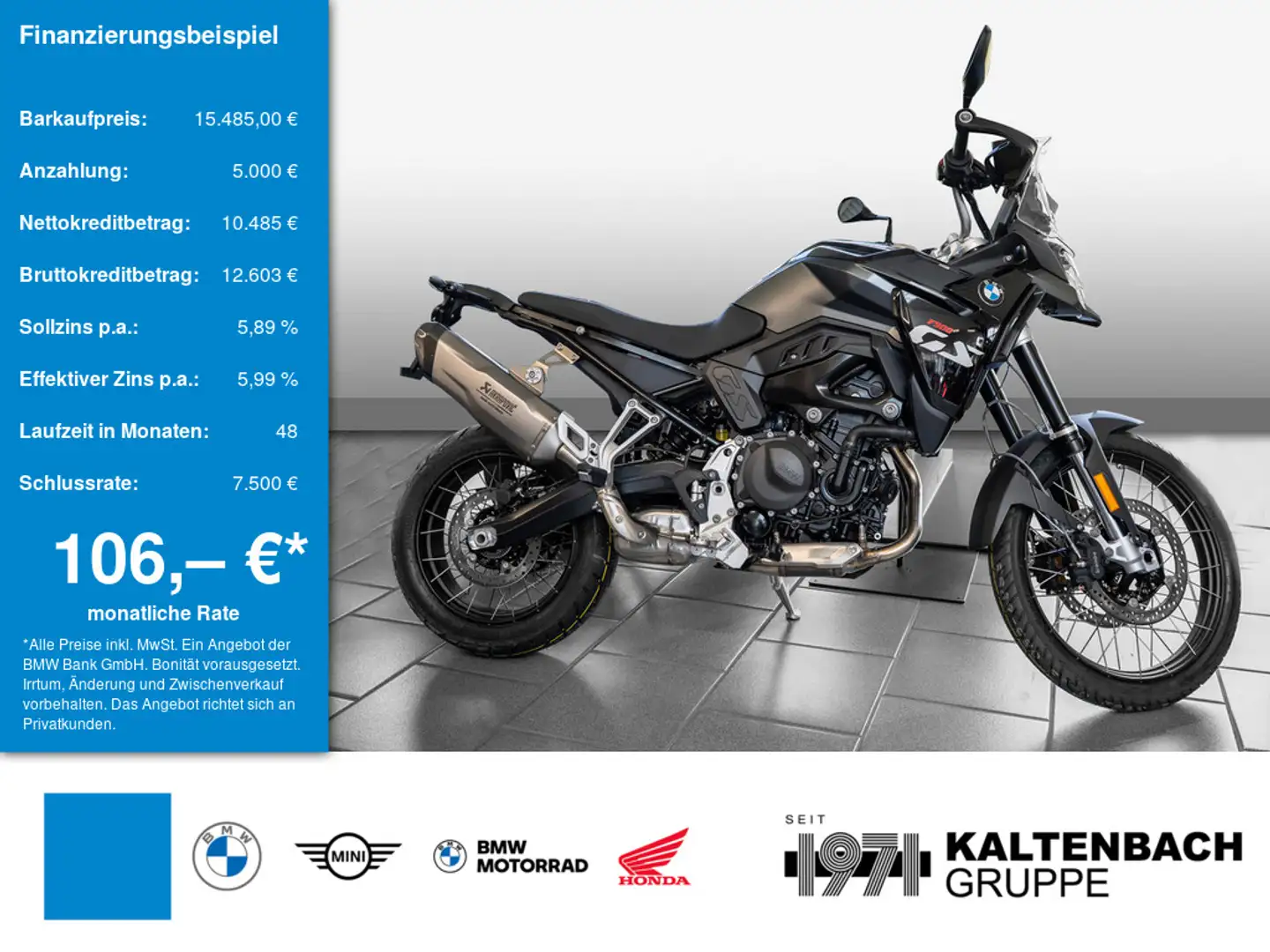 BMW F 900 GS AKRAPOVIC DYNAMIC-P. GRIFFHEIZUNG Negru - 1
