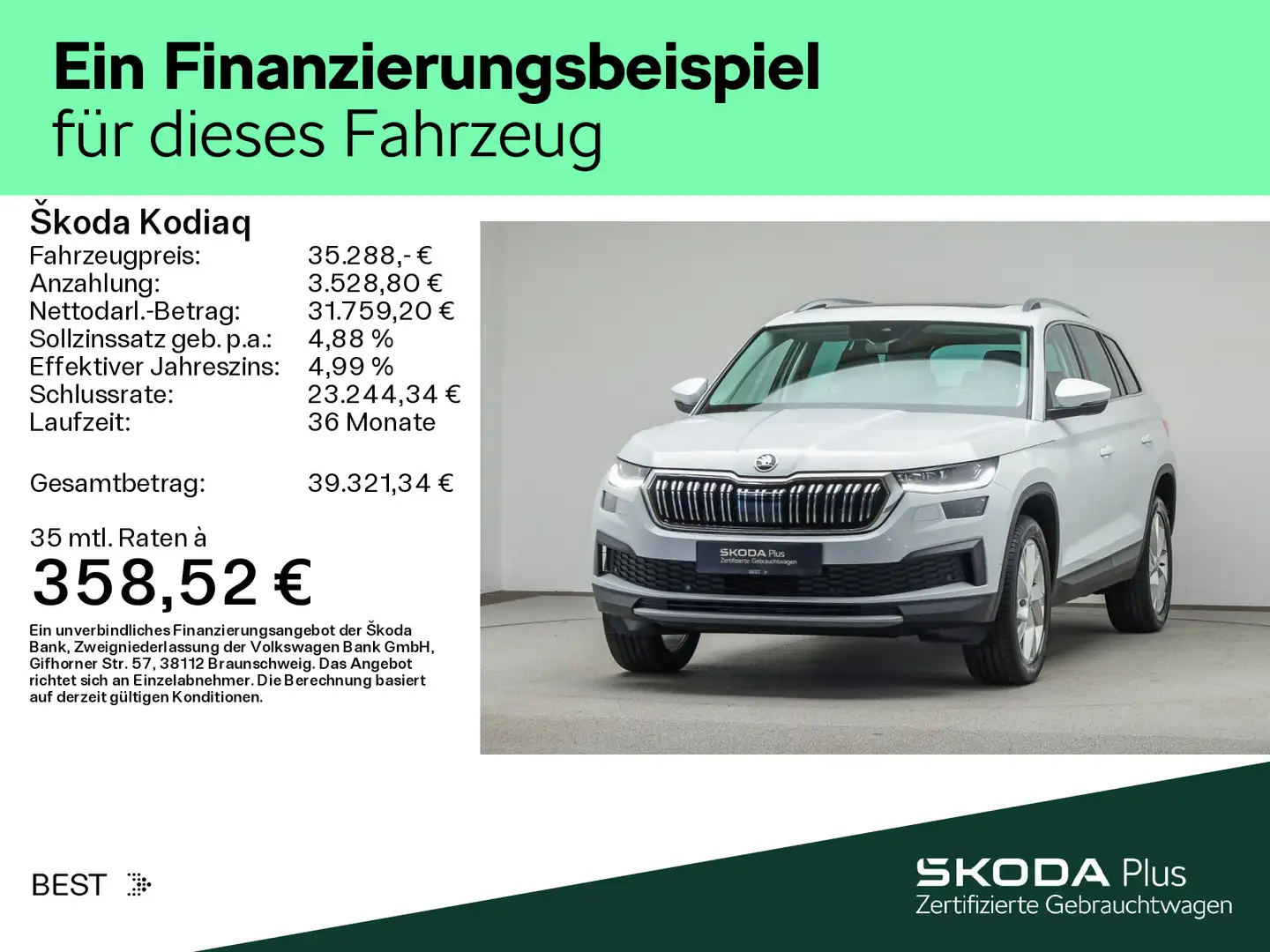 Skoda Kodiaq 2.0 TDI DSG 4x4 Style*PANO*NAVI*VIRTUAL*P Weiß - 2