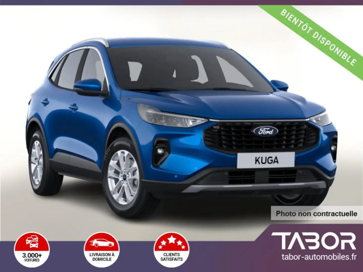 Ford Kuga 1.5 EB 150 Titanium Cam LED PrivG Bleu - 1