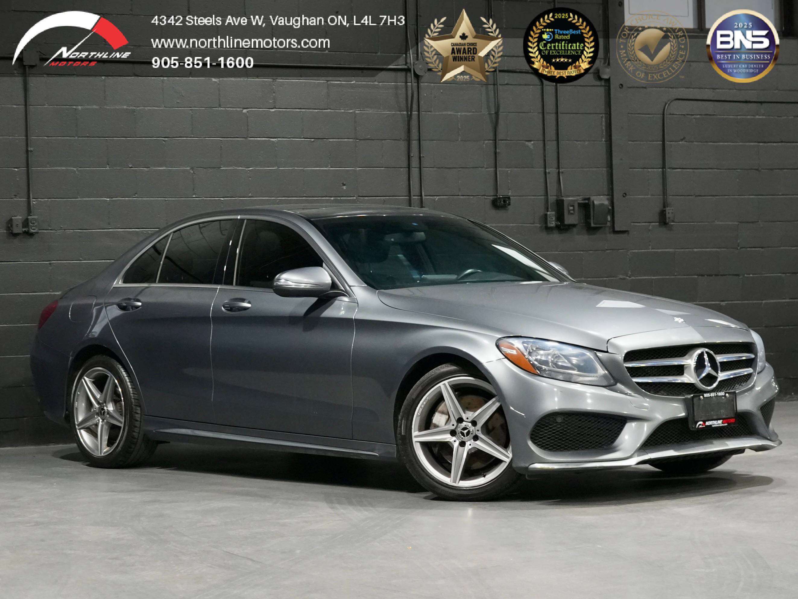 Gray 2017 Mercedes-Benz C-Class Sedan All-Wheel Drive 7-Speed Automatic