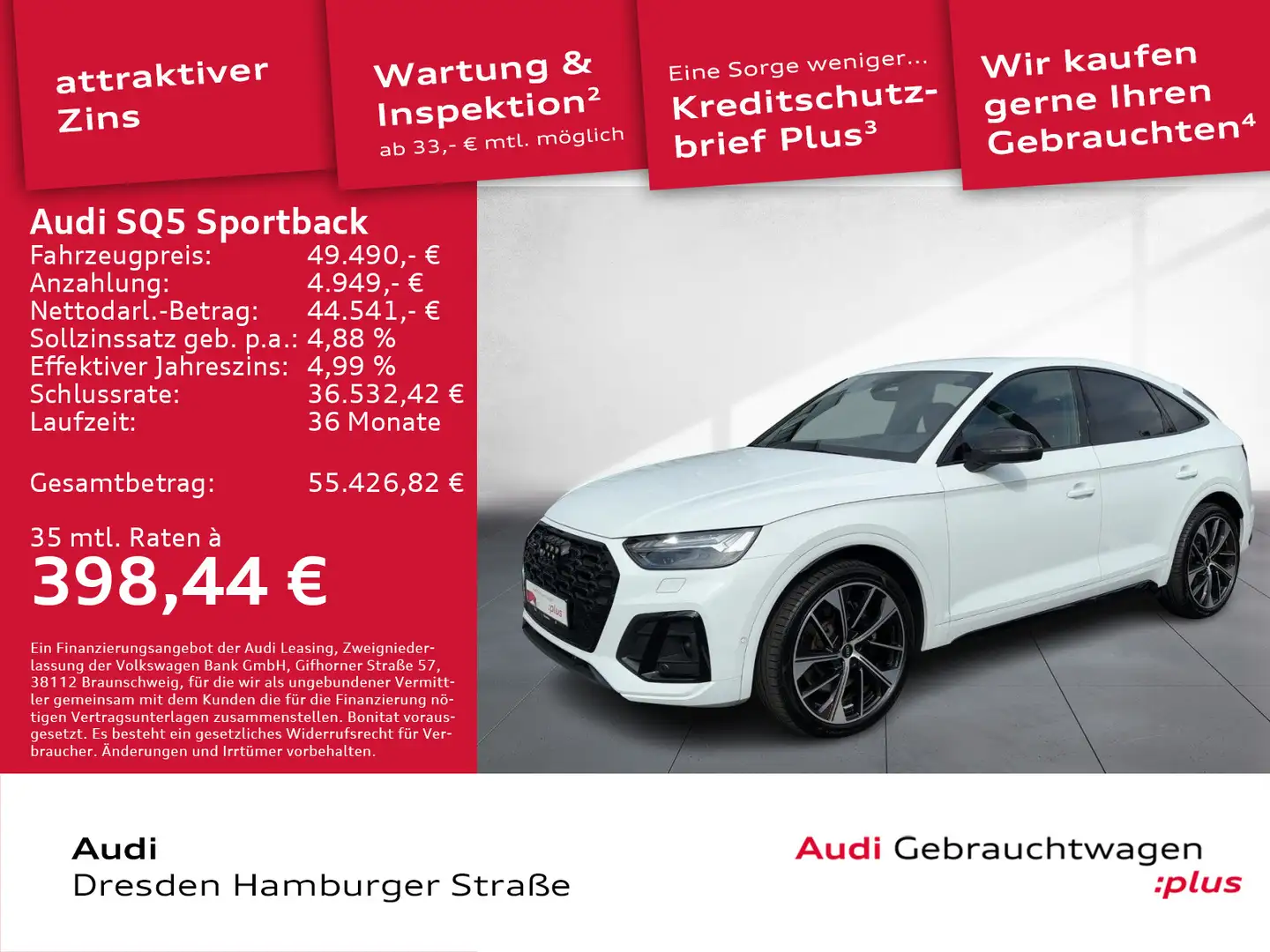 Audi SQ5 3.0 TDI quattro Matrix Leder B&O Weiß - 1