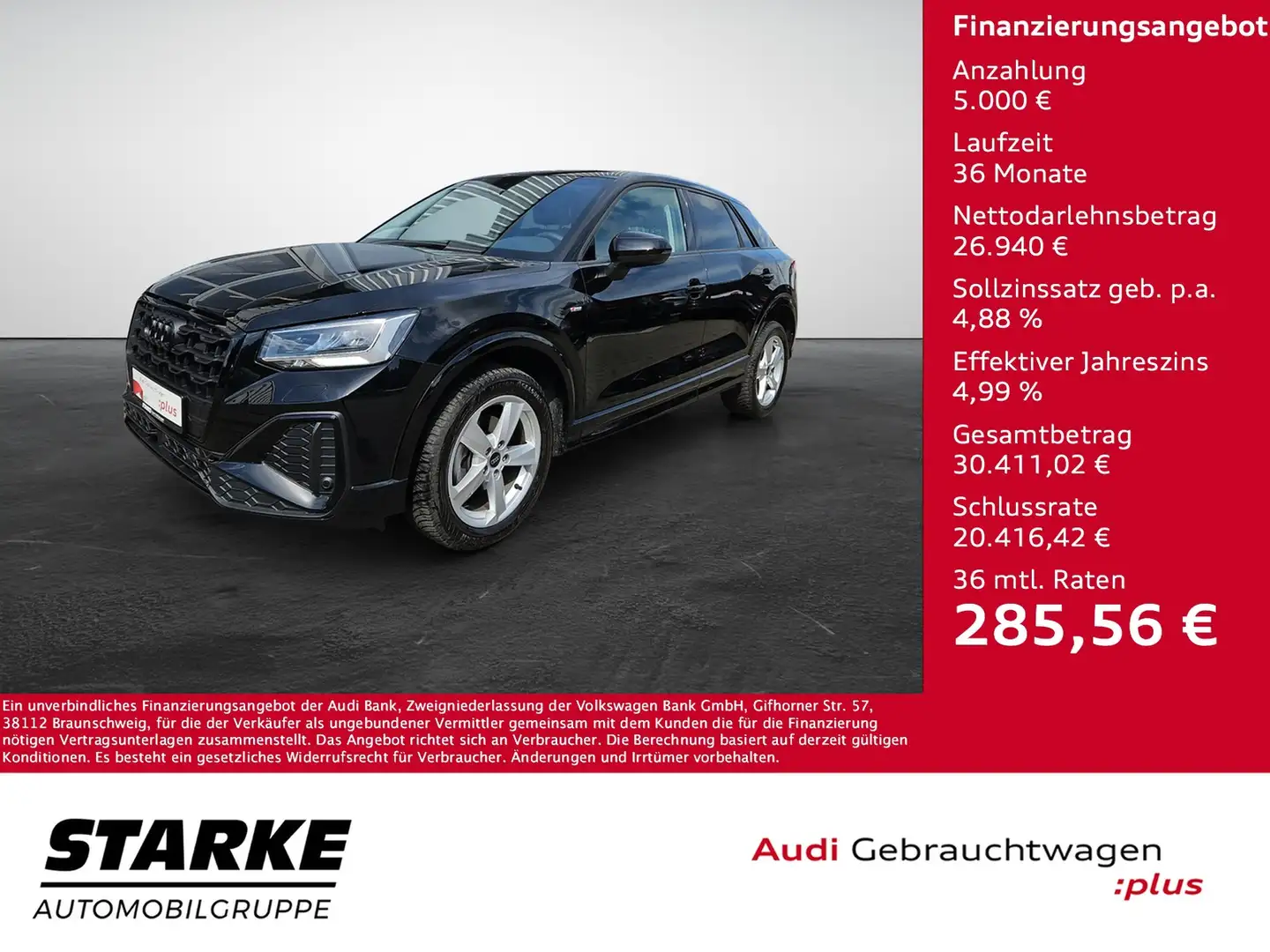 Audi Q2 35 TFSI S tronic S line Navi LED GRA OptikPaket... Schwarz - 1