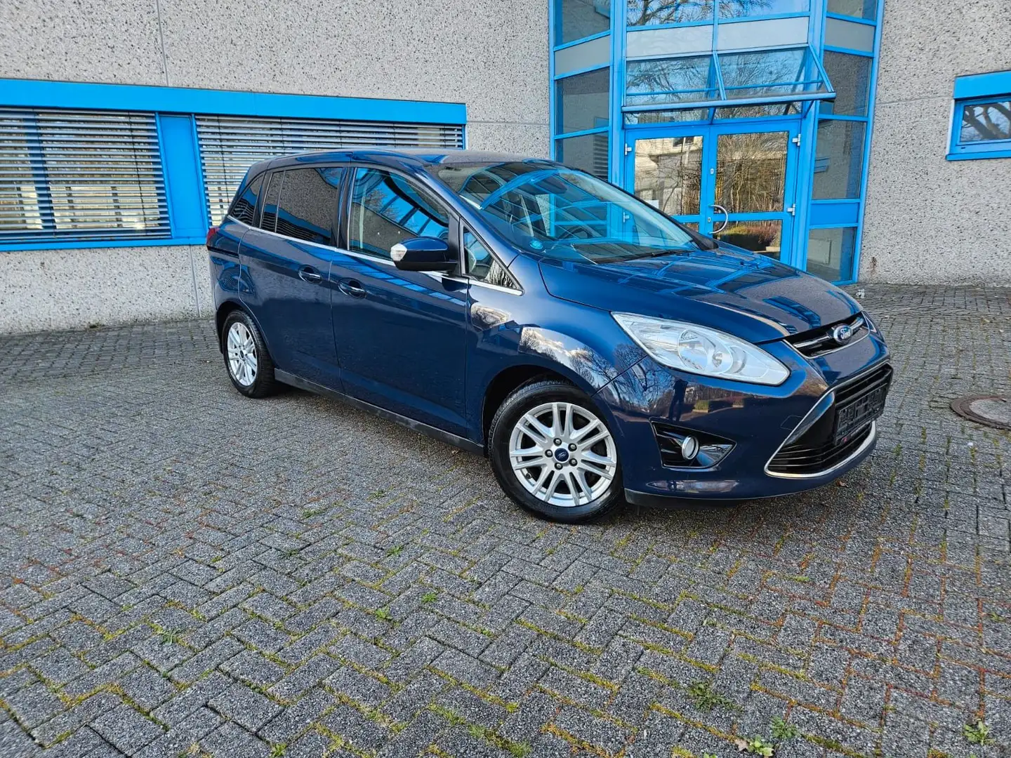 Ford Grand C-Max Grand  Titanium-NAVI-AHK-TÜV NEU Bleu - 1