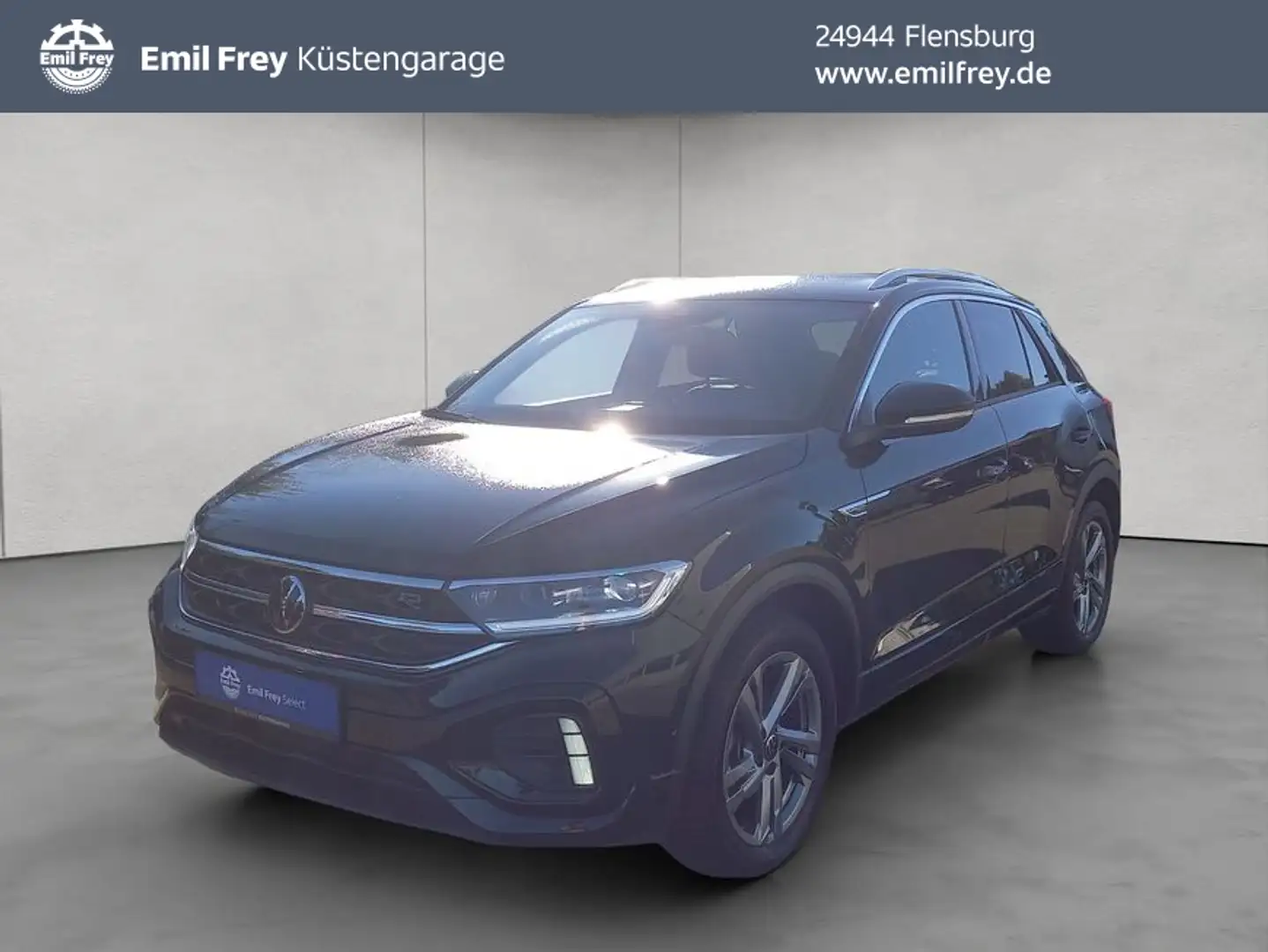 Volkswagen T-Roc 1.5 TSI -R-Line- DSG LED/ Navi/ GJR Zwart - 1