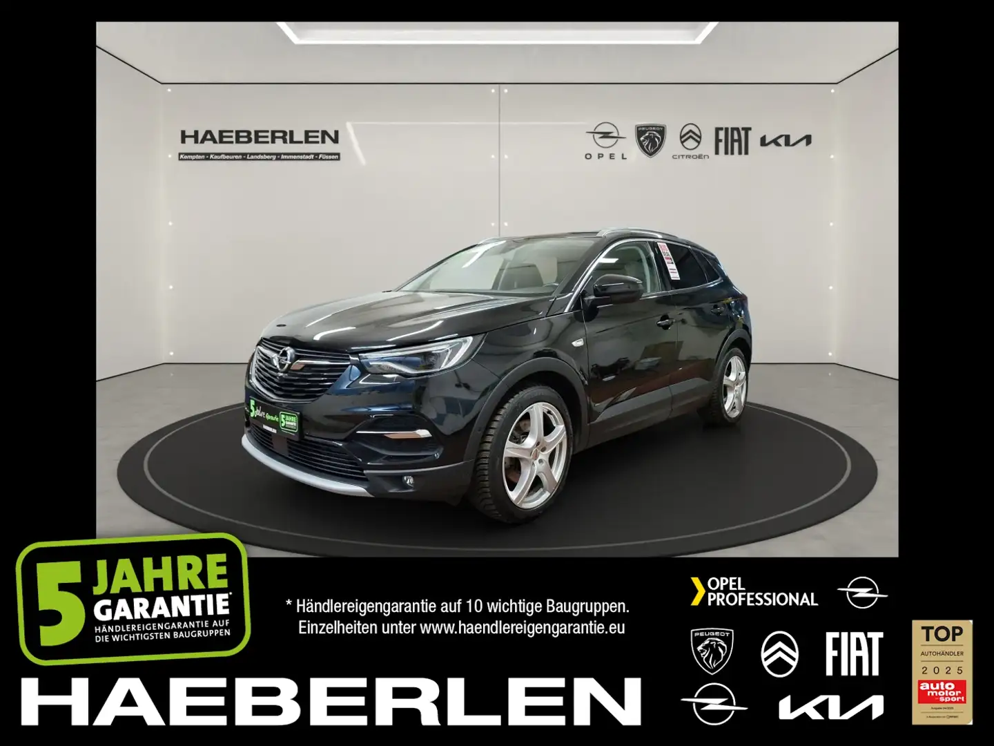 Opel Grandland 1.6 Ultimate 4x4 FLA 360 ParkAss. Noir - 1