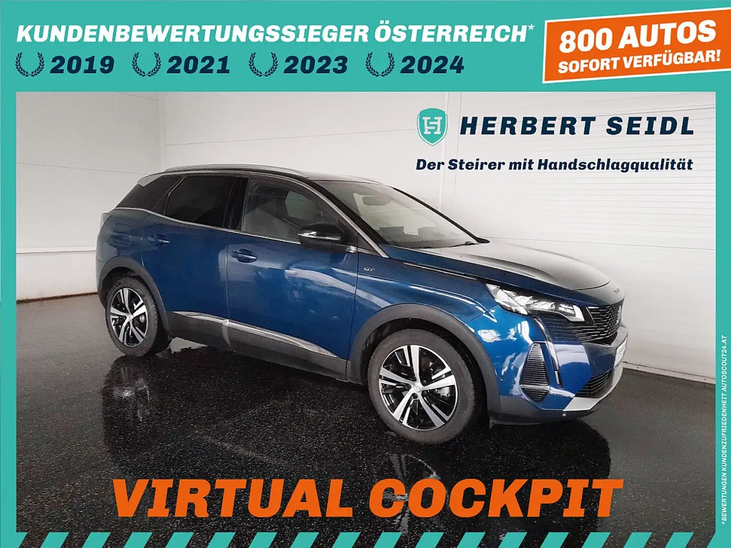 Peugeot 3008 GT-LINE 1,5 BlueHDi Aut. *VOLL LED / 18 ZOLL / ... Blau - 1
