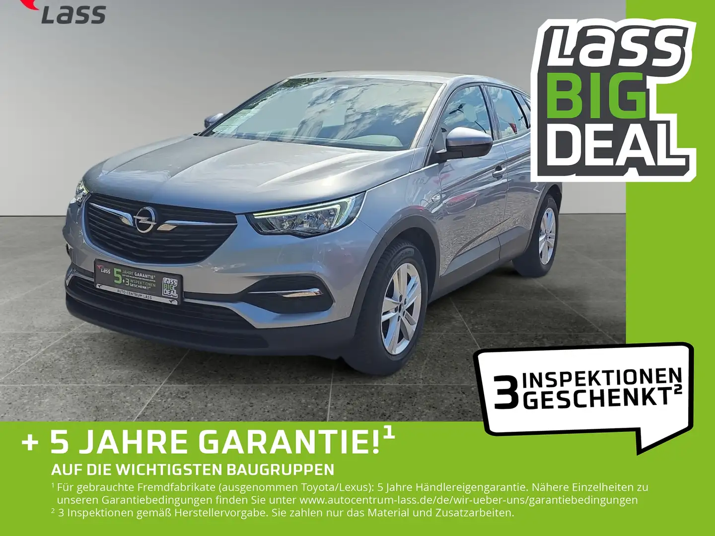 Opel Grandland X 1.2 Turbo Edition LM Navi AUT PDC Grau - 1